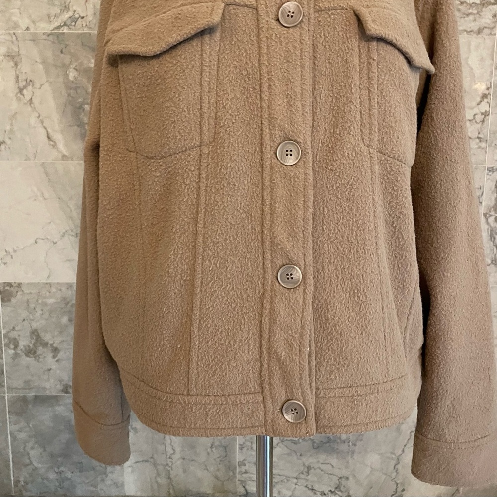 Joie Fleece Teddy Button Up Shirt Jacket - Picture 3 of 7